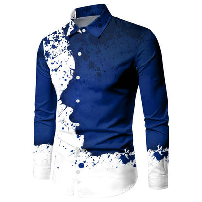 Men's Clothing 3d Printing Plus Size Long Sleeve Shirt Coat
