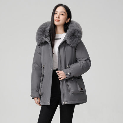 Hooded Padded Cotton Coat Women