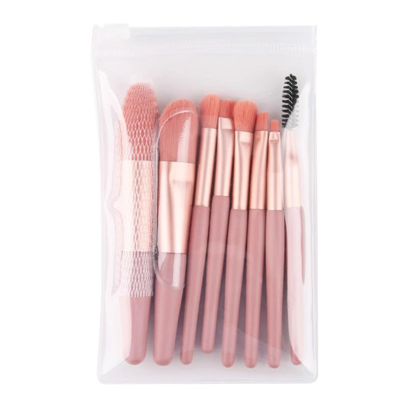 8 PCs Makeup Brushes Suit Portable Beauty Tools