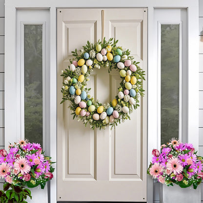 Colorful Egg Garland Pattern Party Wall Easter Home Door Frame Banner