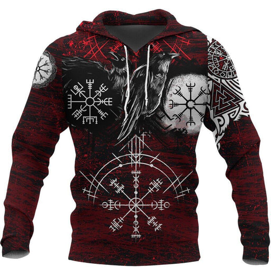 Spring And Autumn 3D Sweater Viking Warrior Printed Street Fashion Hoodie Men's Clothing