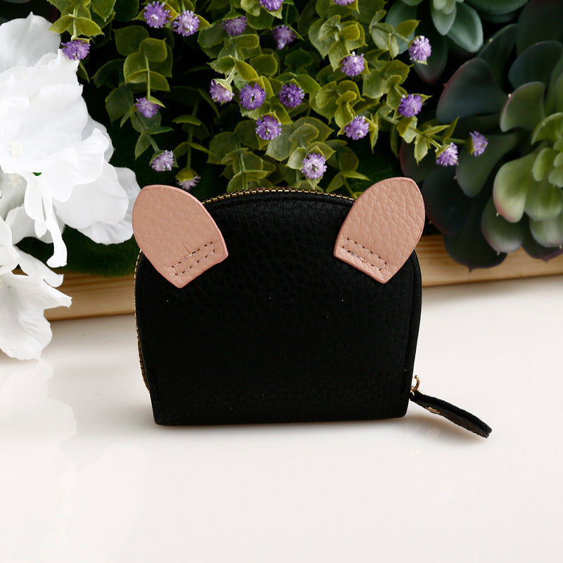 Anti-degaussing Card Holder Cartoon Organ Document Package Mini Pig Student Coin Purse