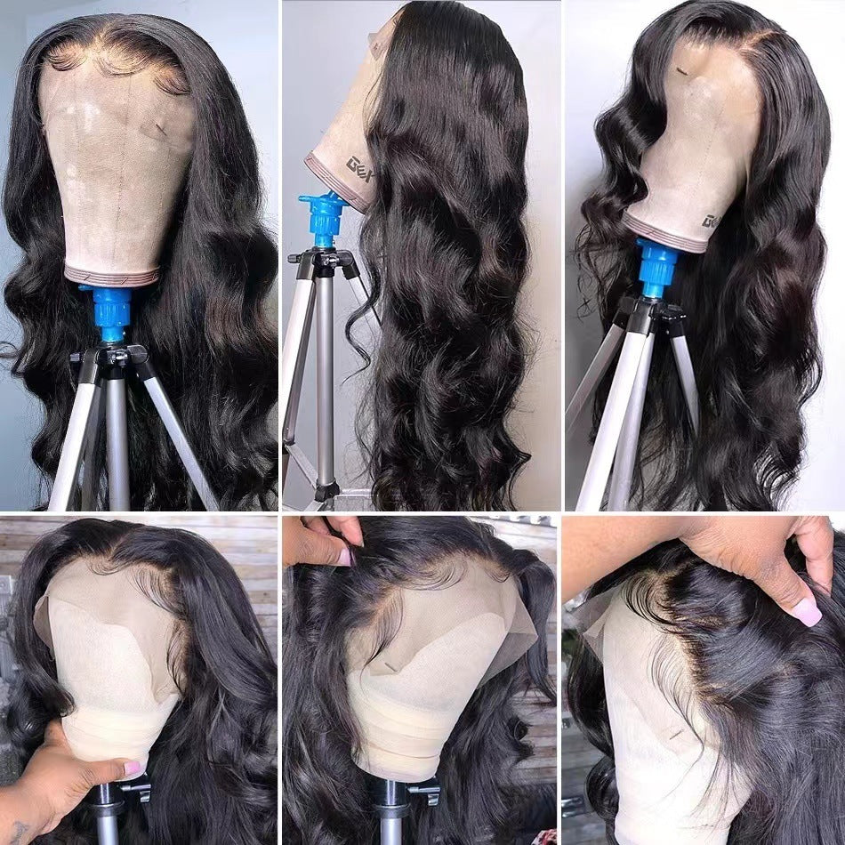 Front Lace Wig Long Curly Hair Big Wave Any Face Wig Women's Full-head Wig Style