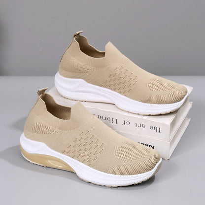 Soft Bottom Comfortable Breathable Fly Woven Mesh Casual Shoes For Women