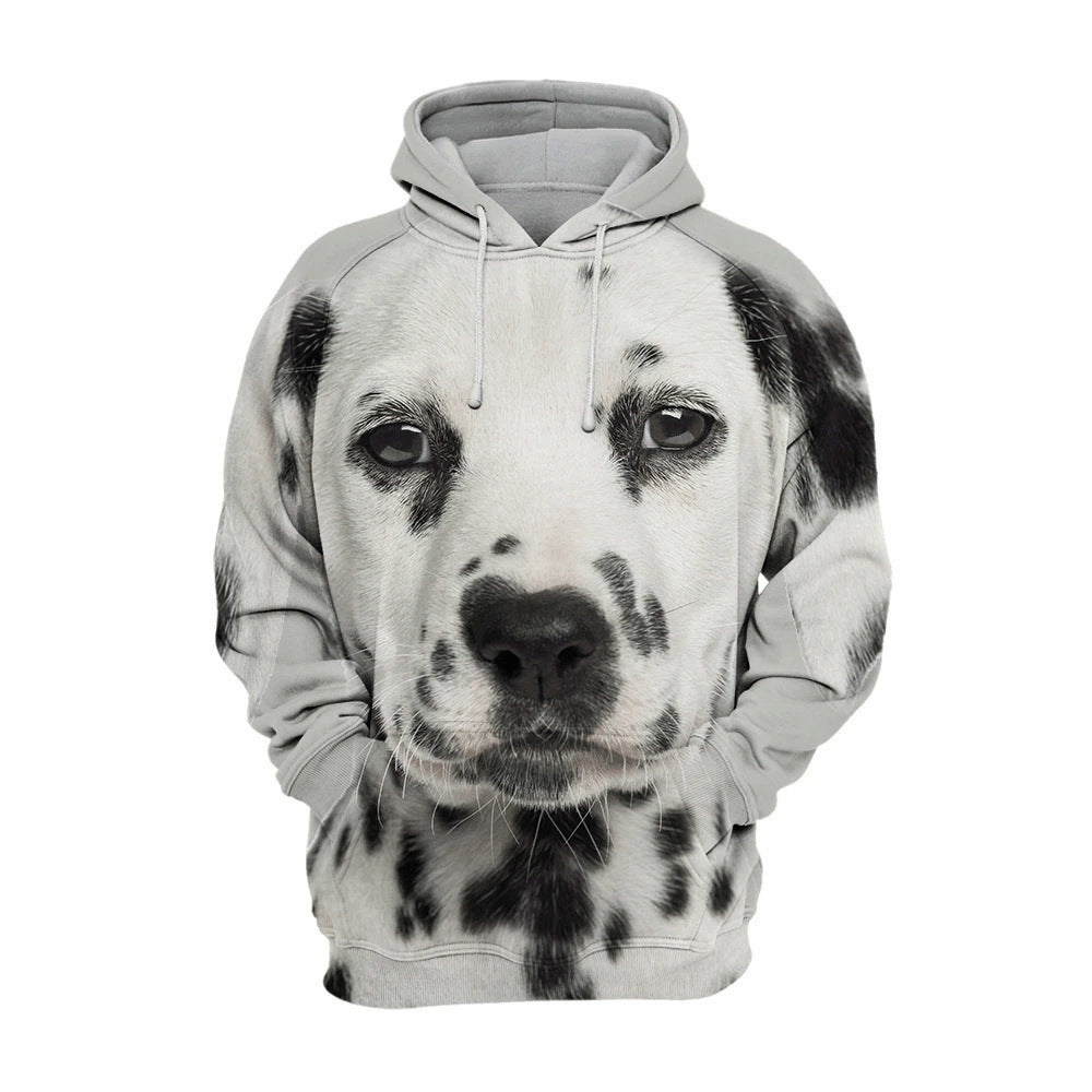 Animal Dog Print Hoodie Winter Hoodie Man's Sportswear