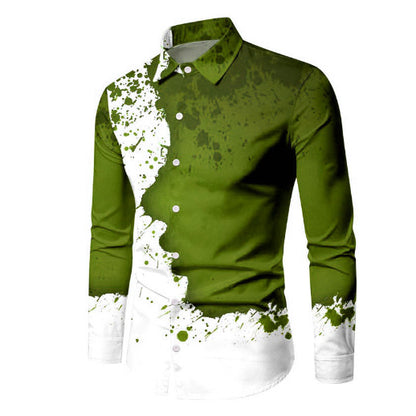 Men's Clothing 3d Printing Plus Size Long Sleeve Shirt Coat