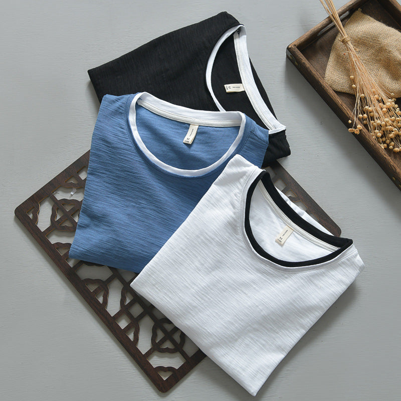 Round Neck Solid Color Pullover Leisure Long Sleeve