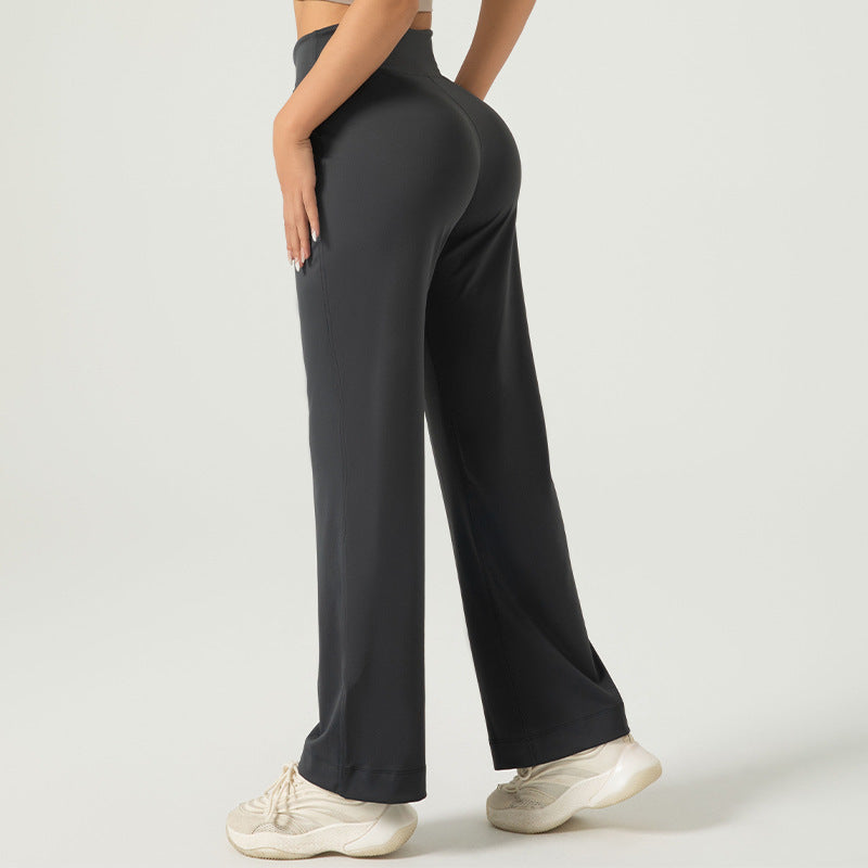 Versatile Sports Pants Drawstring Loose Nude Feel Casual Women
