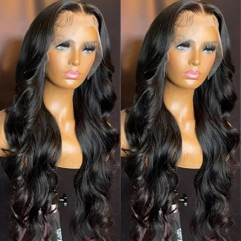 Front Lace Wig Long Curly Hair Big Wave Any Face Wig Women's Full-head Wig Style