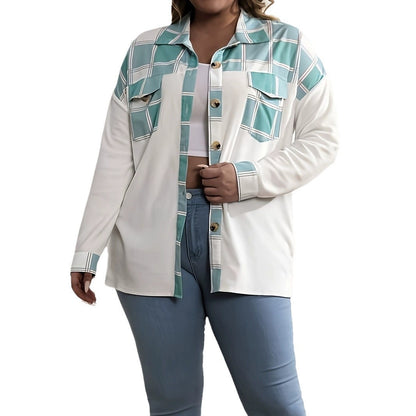 Temperament Wild Stitching Lapel Pocket Coat