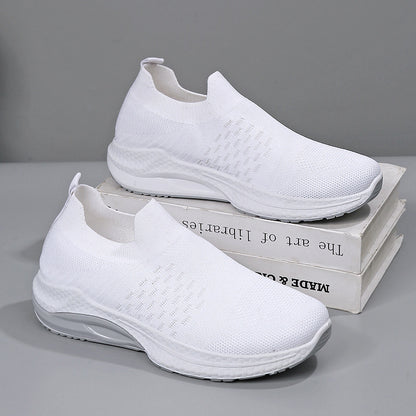 Soft Bottom Comfortable Breathable Fly Woven Mesh Casual Shoes For Women