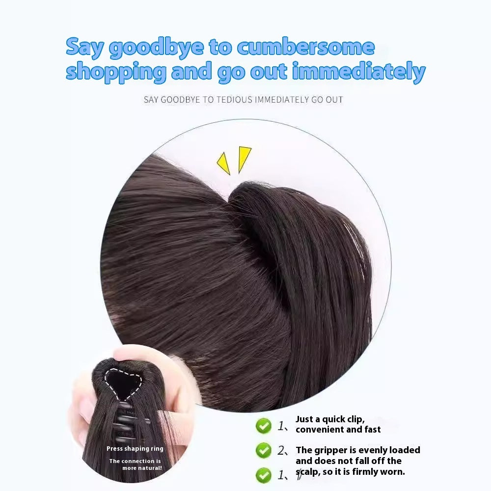 Wig Ponytail Female Small Jaw Clip Water Ripple Curl Ponytail Natural Simulation